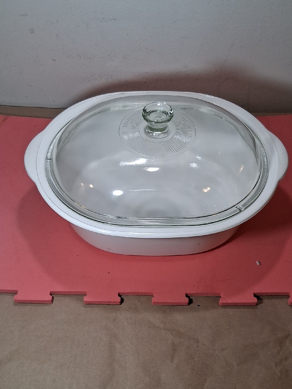 Corning White 5.5 Qt 5.2 Liter Oval Casserole Roaster Dutch Oven